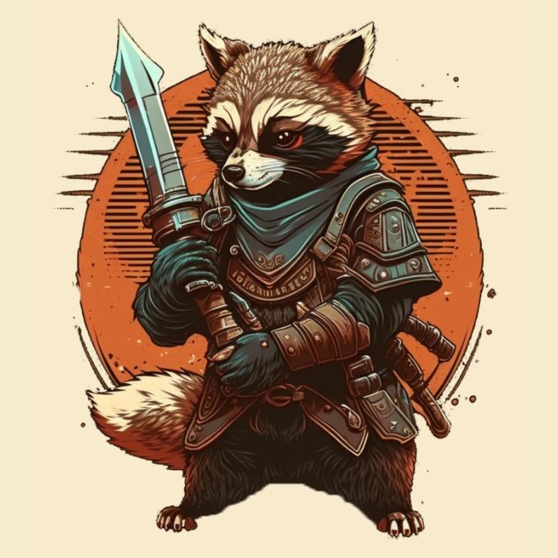 Samurai-Waschbär