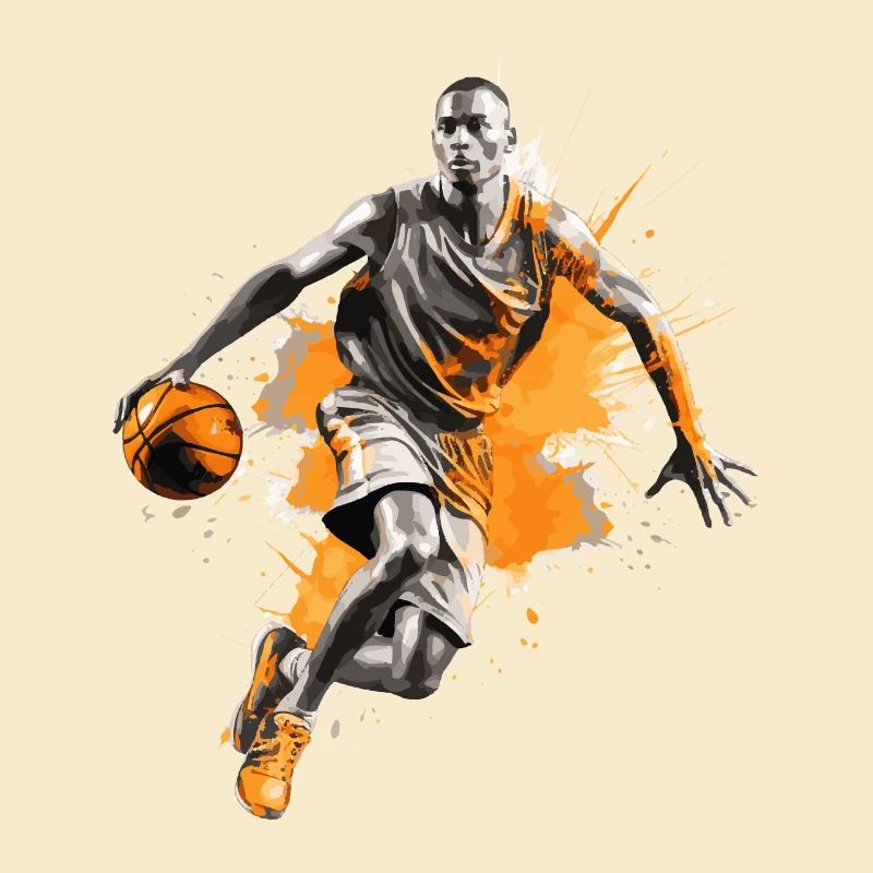 Basketteur Basketteur Dunking Splash Coloré