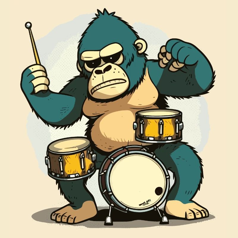 Drumming Gorilla