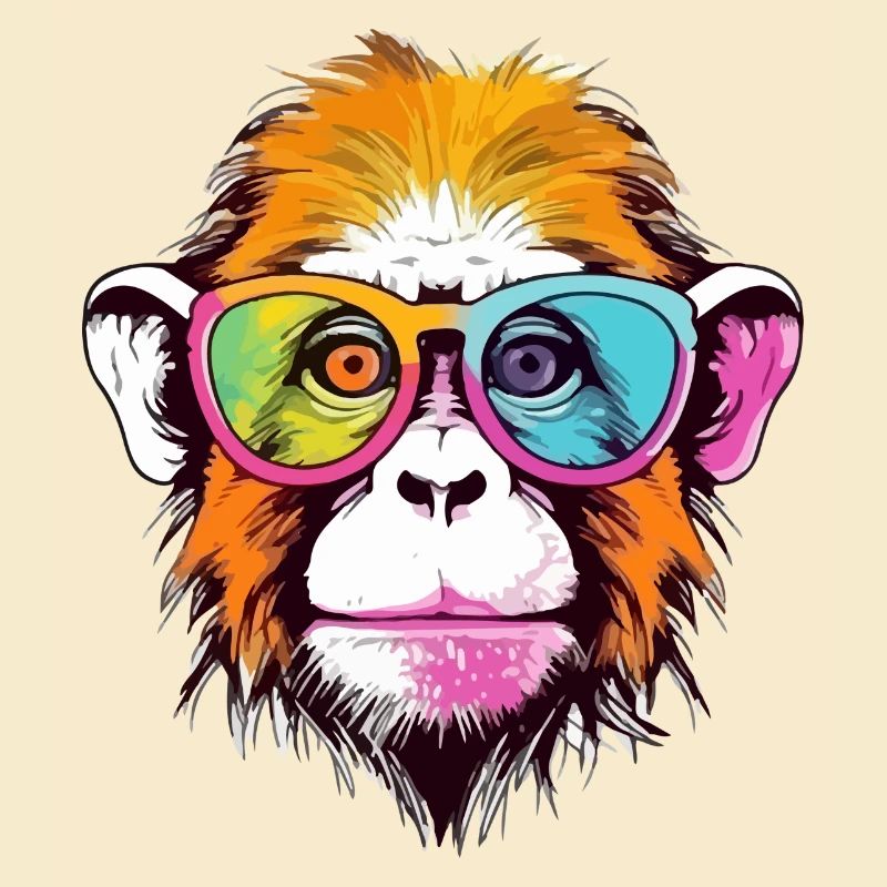 Elvi, der bebrillte Affe