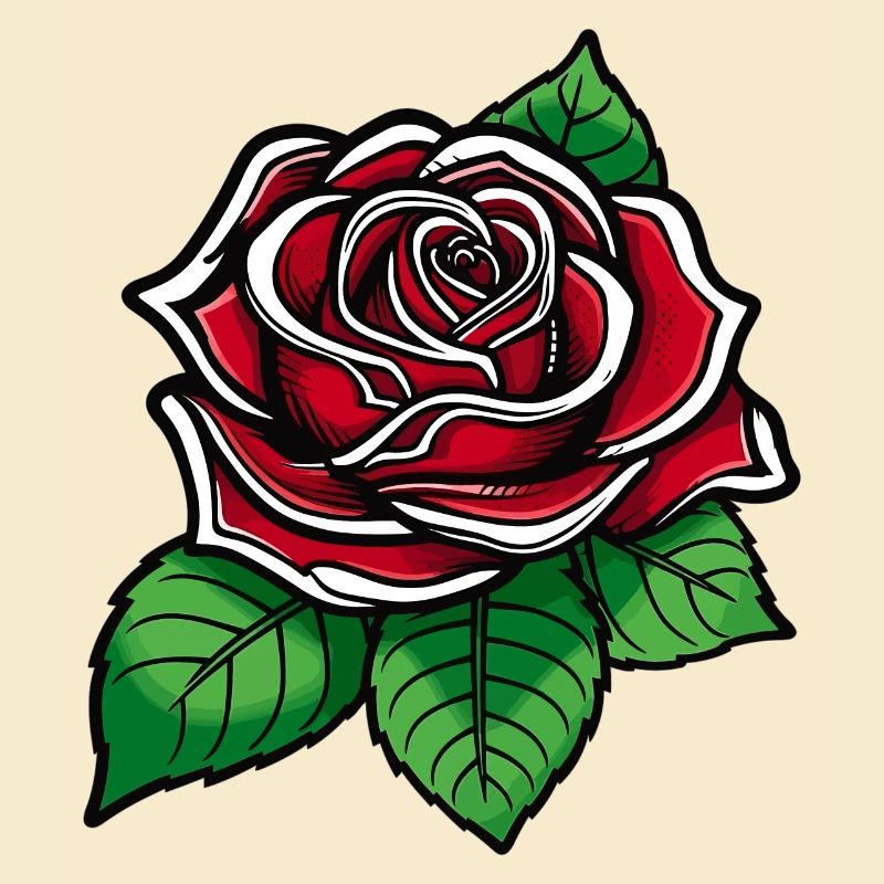 Crimson Rose Pop Art Bloom