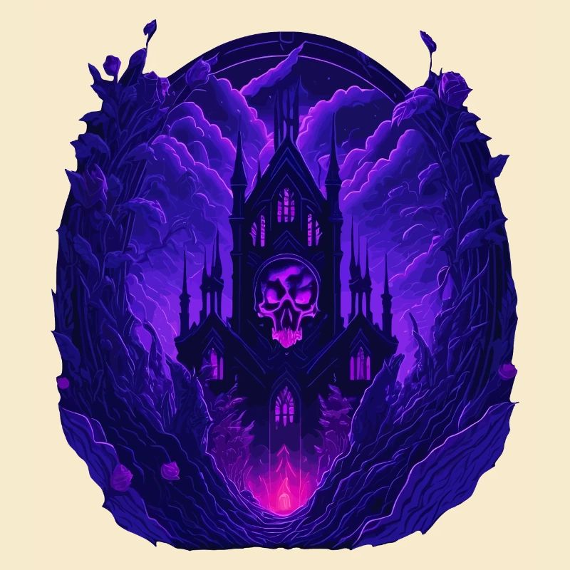 neon gothic architecture gothic castle