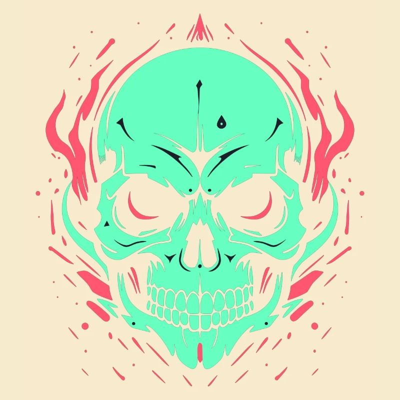 Totenkopf neon