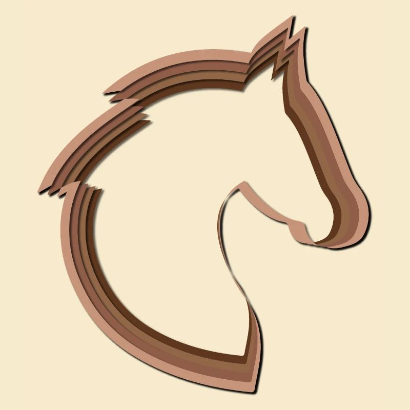 Scherenschnitt-Pferd