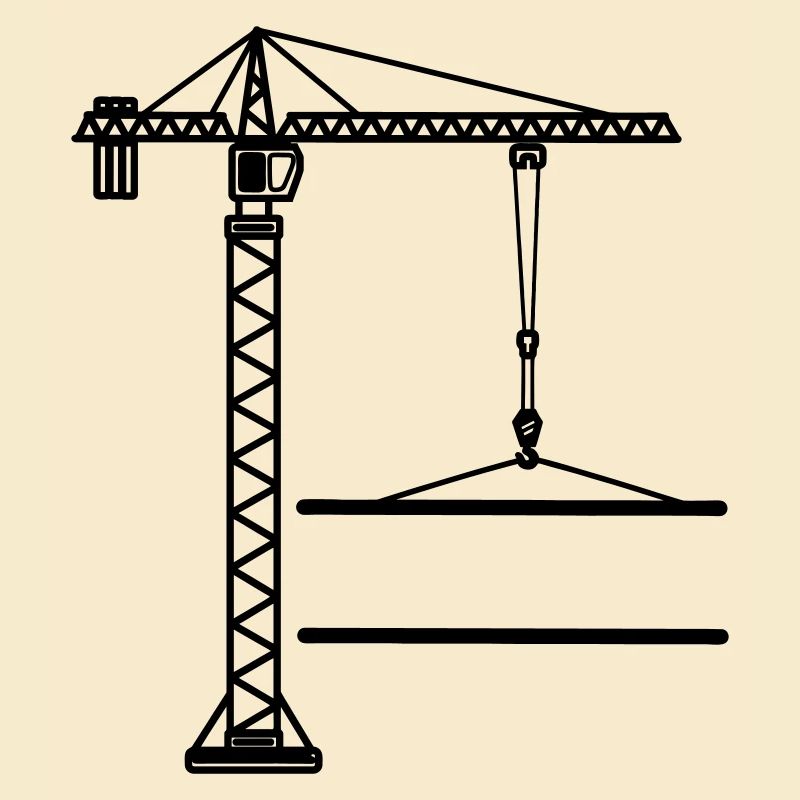Construction crane banner logo