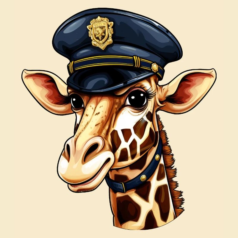 Giraffe Policewoman