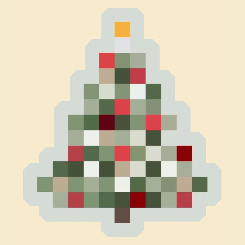 Arbre de Noël rétro 8 bits Noël