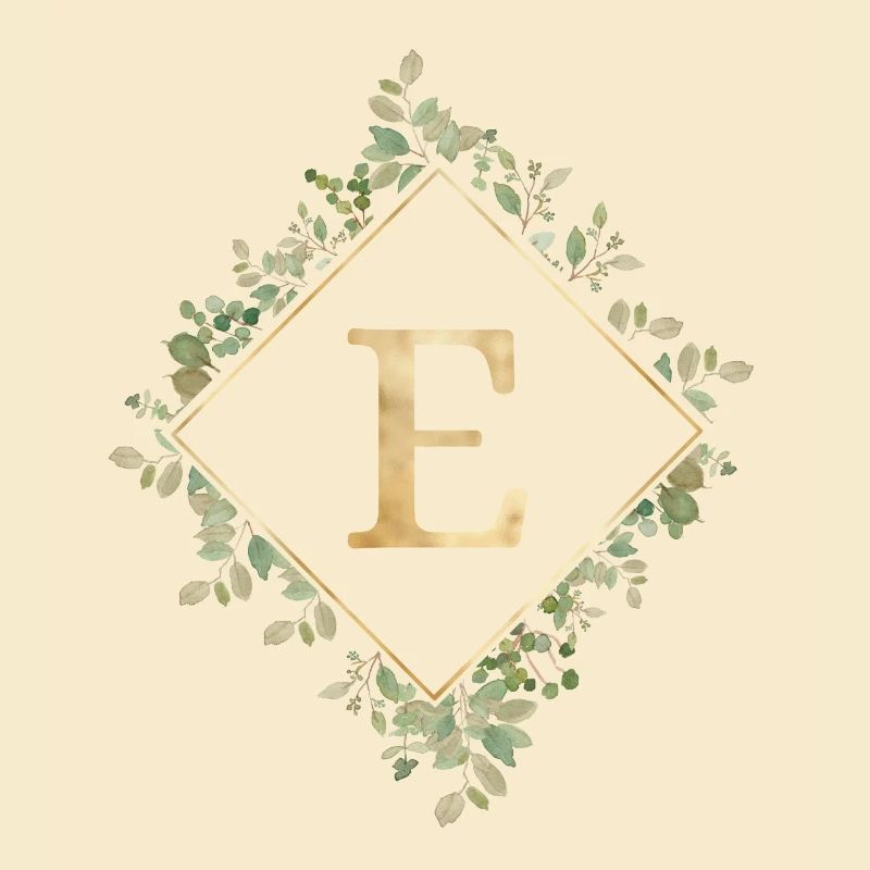 E Monogramm Eukalyptus Kranz