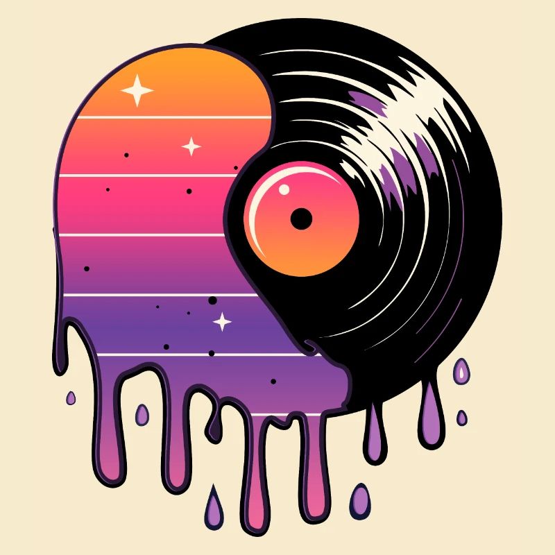 Kosmische Vinyl-Schallplatte