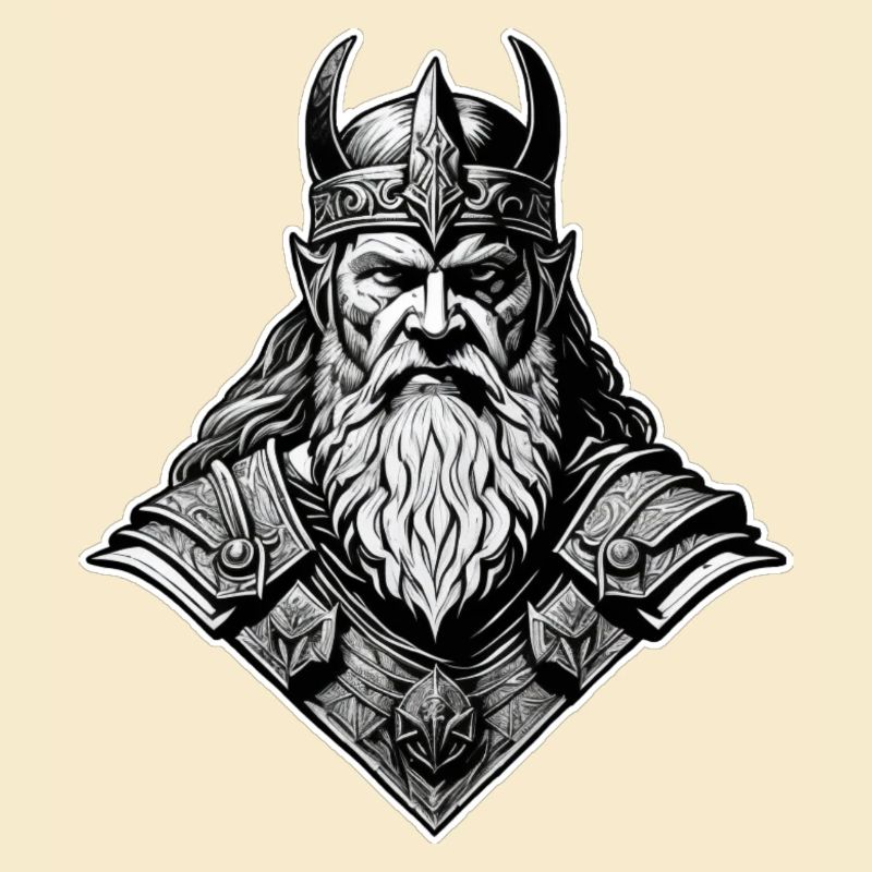 Stolzer Wikinger Krieger Germane