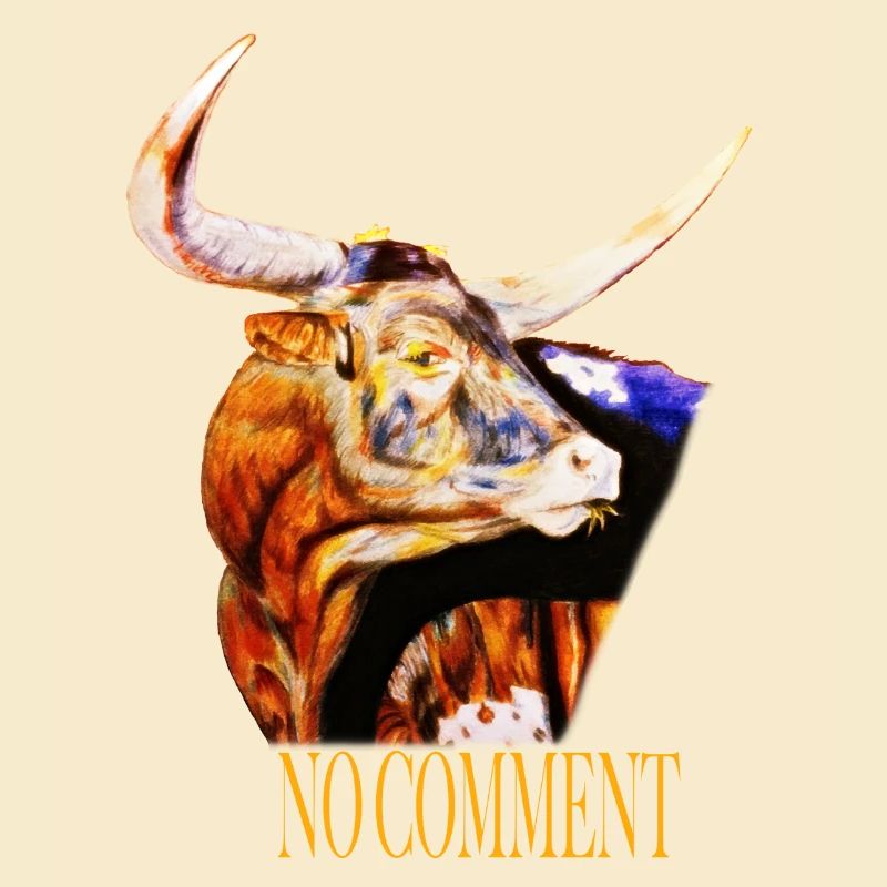 Wasserfarbener Stier – No Comment