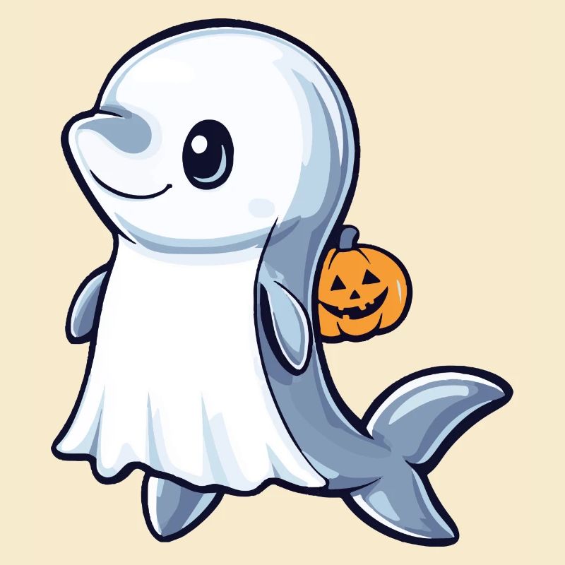 Delfin Halloween Comic Geist