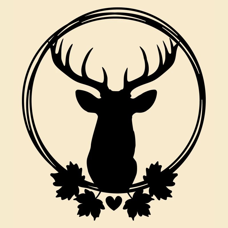 Kranz mit Hirsch