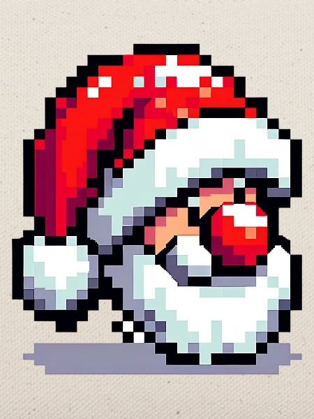 Rote Nase, Pixel-Charme: Weihnachtsmann