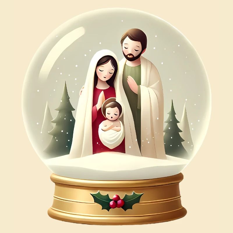 Nativity Snow Globe Christmas Scene