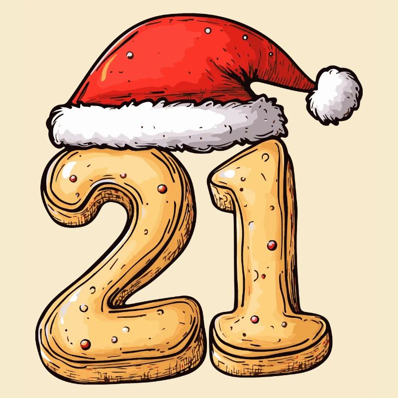 Biscuit de Noël à 21 chiffres