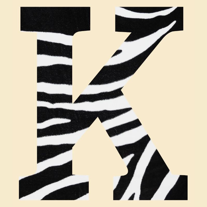 Buchstabe k Zebra