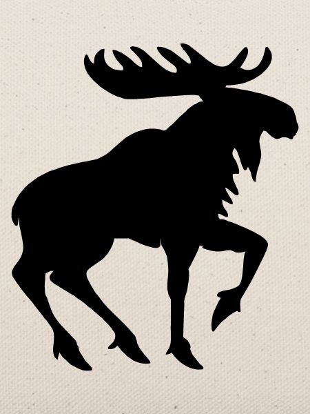 Heraldischer Elch – Emblem im Schattenstil