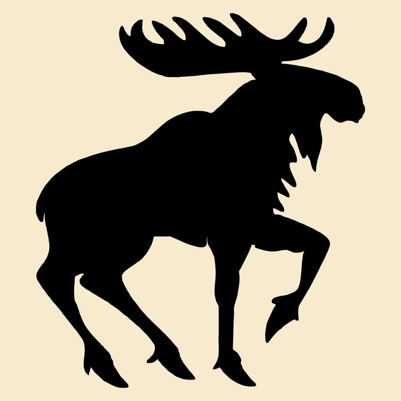 Heraldischer Elch – Emblem im Schattenstil