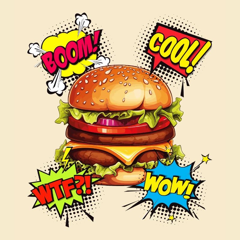 Burger Pop Art Hamburger Cheeseburger Restauration rapide