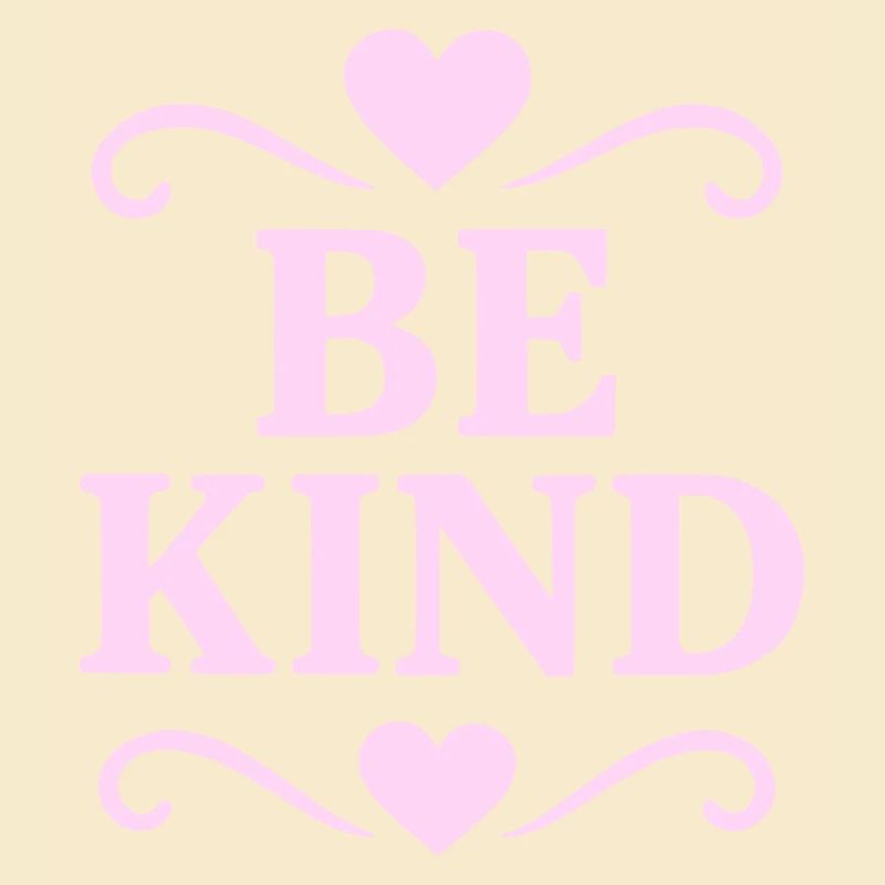 Slogan Be Kind in rosa