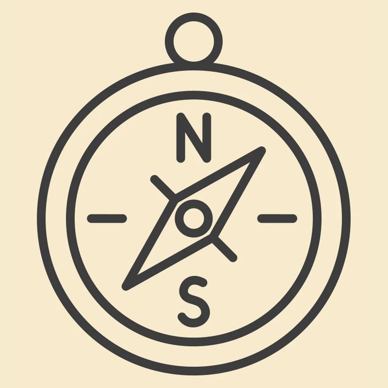 Minimalistisches Kompass-Navigationsdesign
