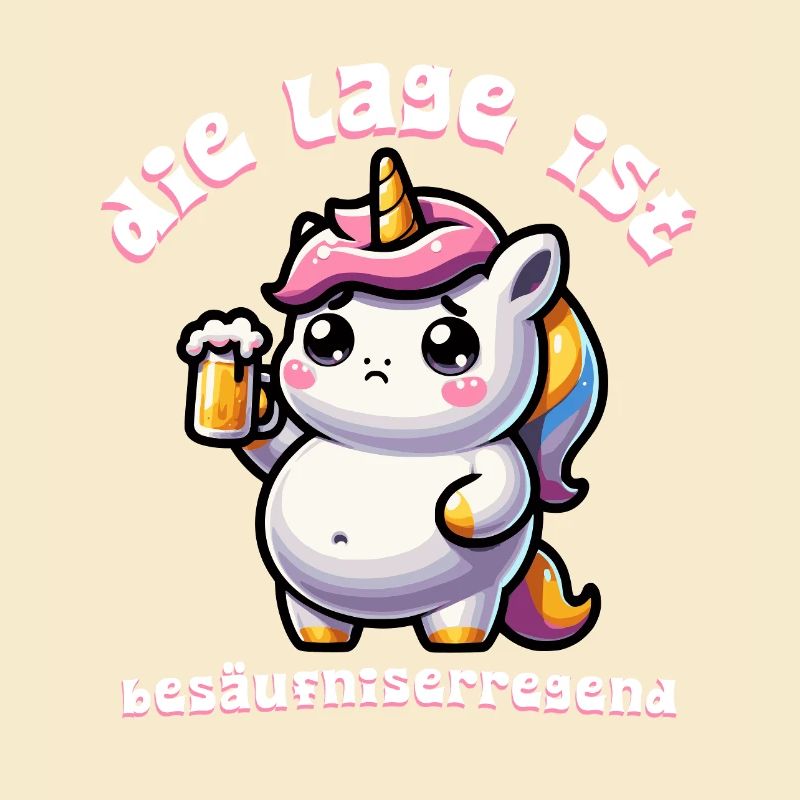 Süßes Einhorn Bier Feier
