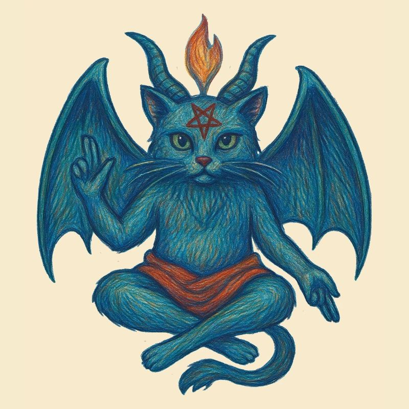 Katze Baphomet