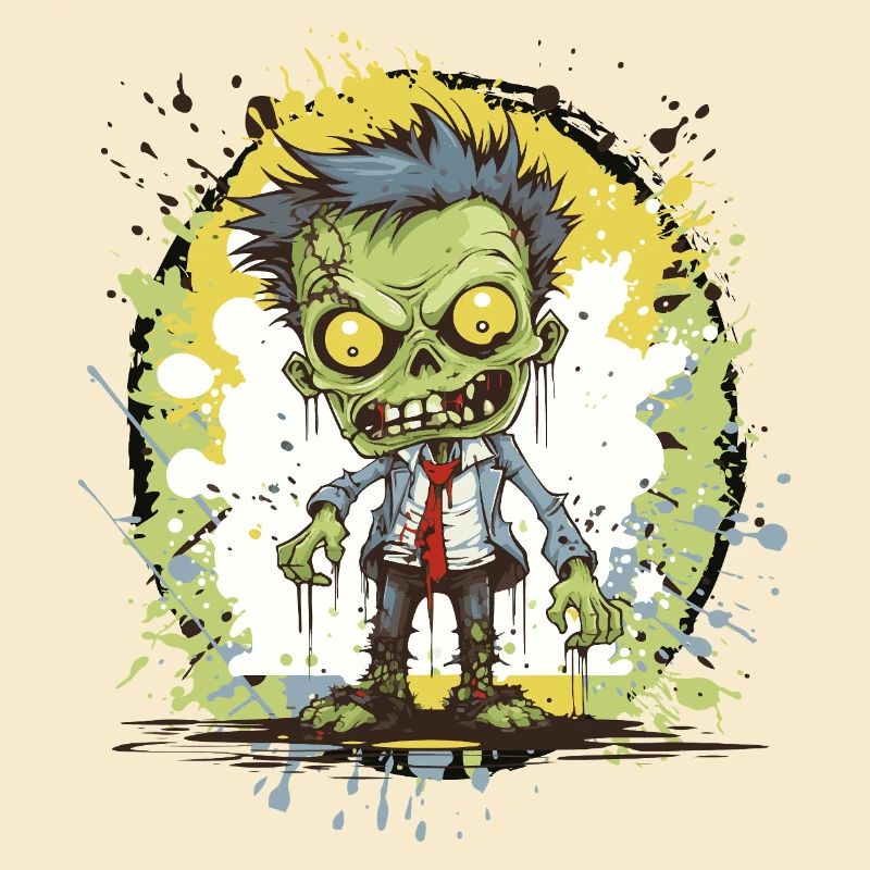 Éclaboussures de bande dessinée de zombie