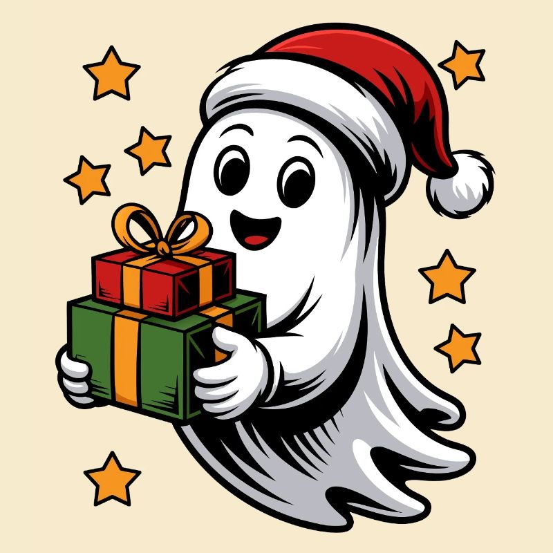 Geist mit Weihnachtsgeschenken