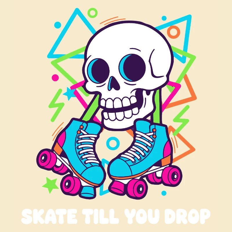 Skelett Roller Neon Groove