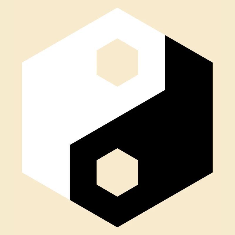 Hex Cutout Yin Yang