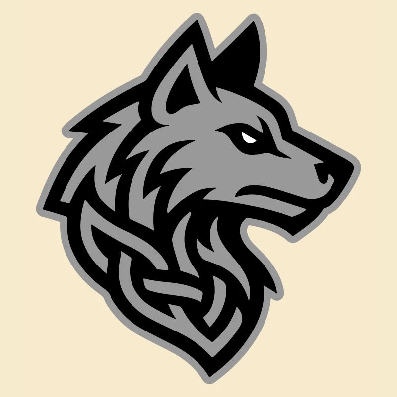 Wolf Kopf Wikinger