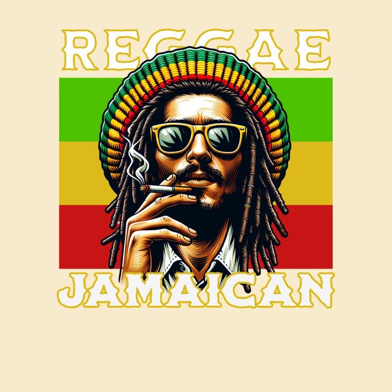 Reggae Jamaican Rasta Style with Cool Dreadlock Fig