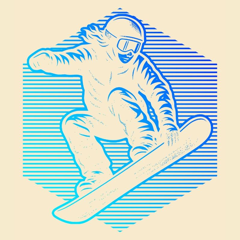 Neon Snowboarder Stripes