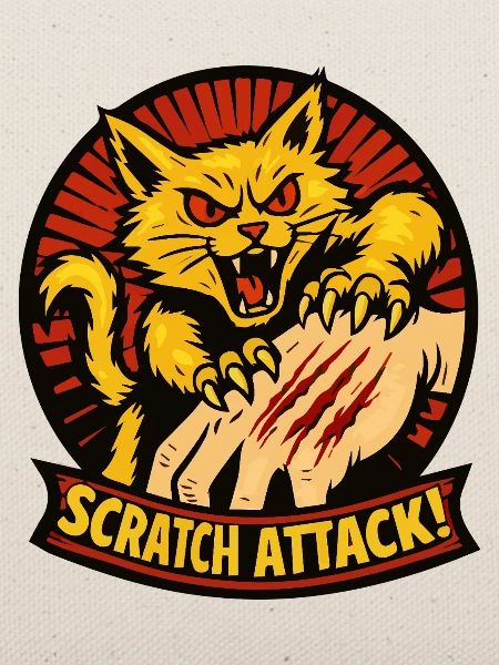 Scratch Attack Wütende Katzenklauen-Design