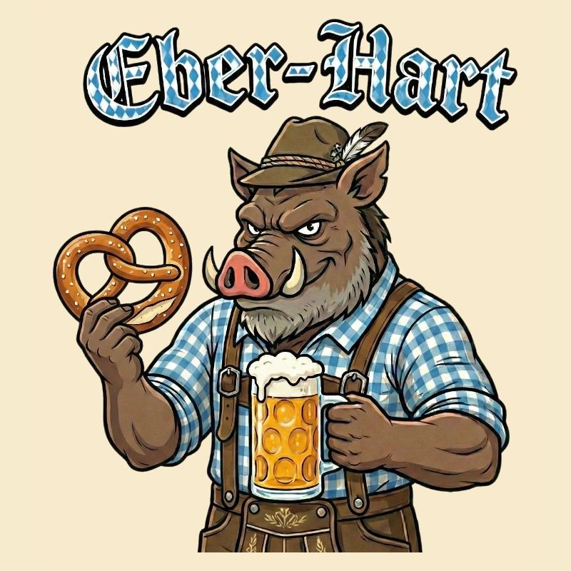 Eber-Hart Bierheld mit Brezel