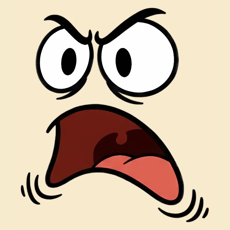 Angry face comic
