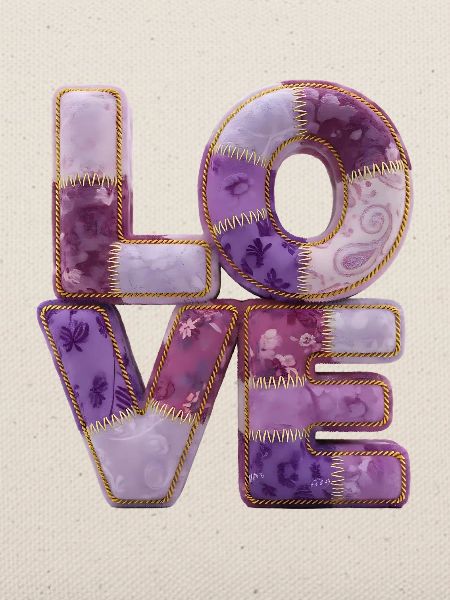 Patchwork Love Quiltlook Schriftzug