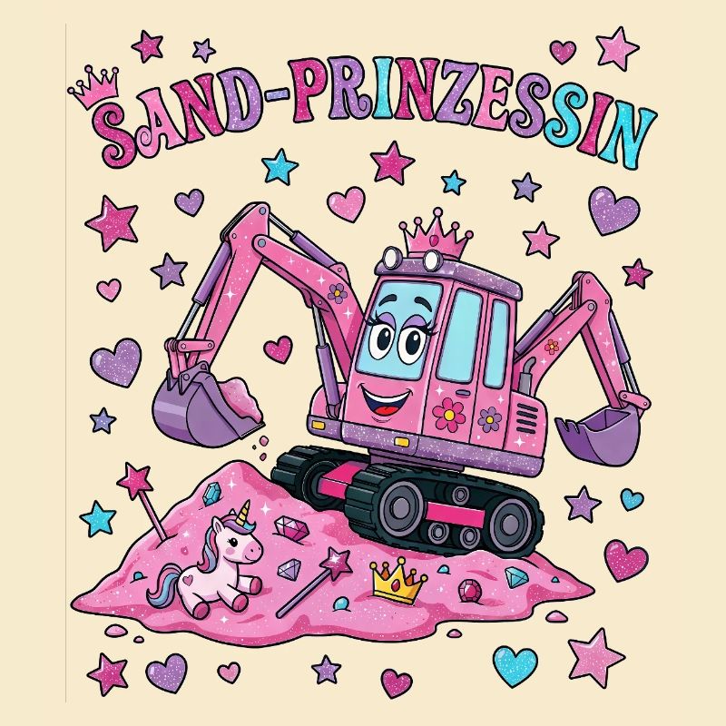 Sand-Prinzessin: Rosa Bagger