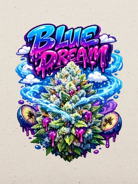 Blue Dream Berry Graffiti-Kunstdruck