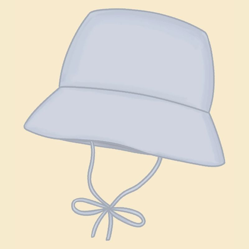 Pastell Bucket Hat mit Kinnband