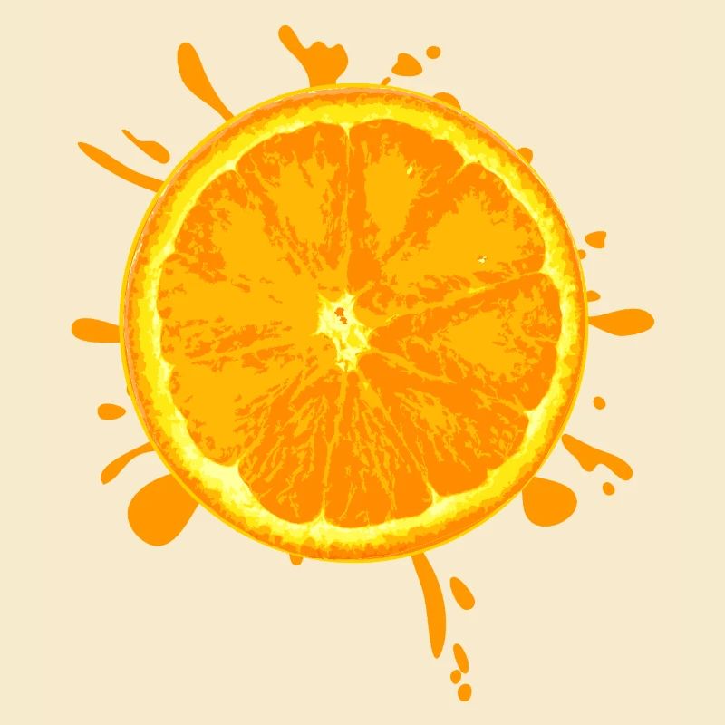 Orangenscheibe Spritzer Design