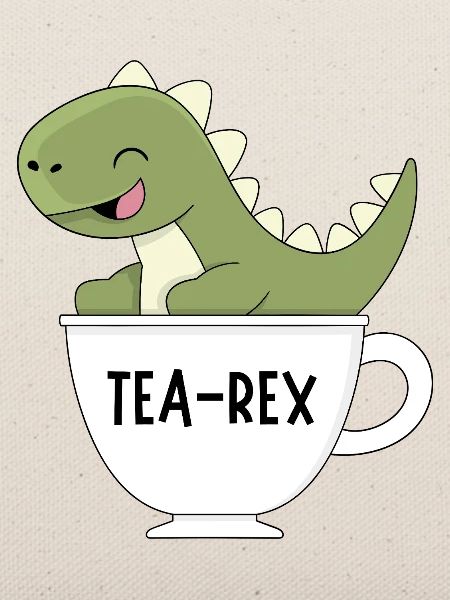 tea-rexTea Rex – Süßer Dinosaurier-Teetrinker Kawaii