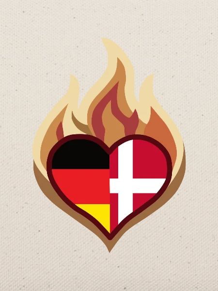 Flammendes Herz Deutschland-Dänemark
