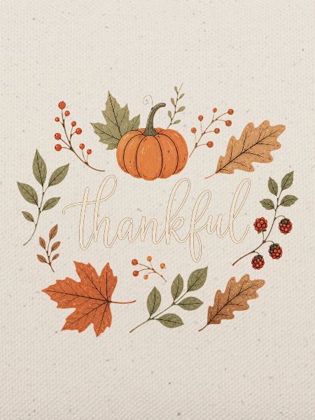 Kürbis Botanisches Herbst Design