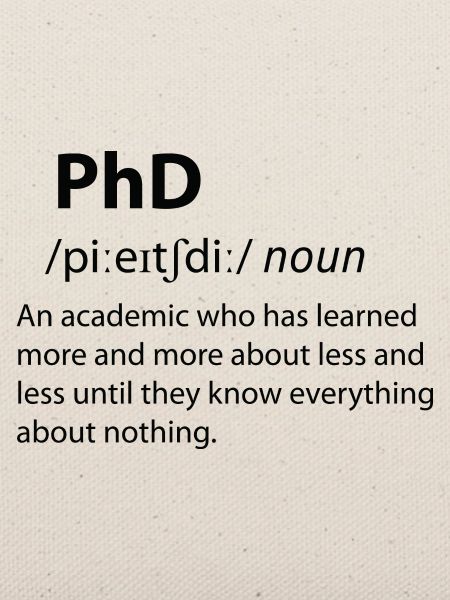 PhD Funny Dictionary Definition
