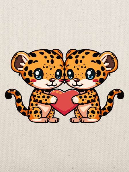 Leopard Paar Herz