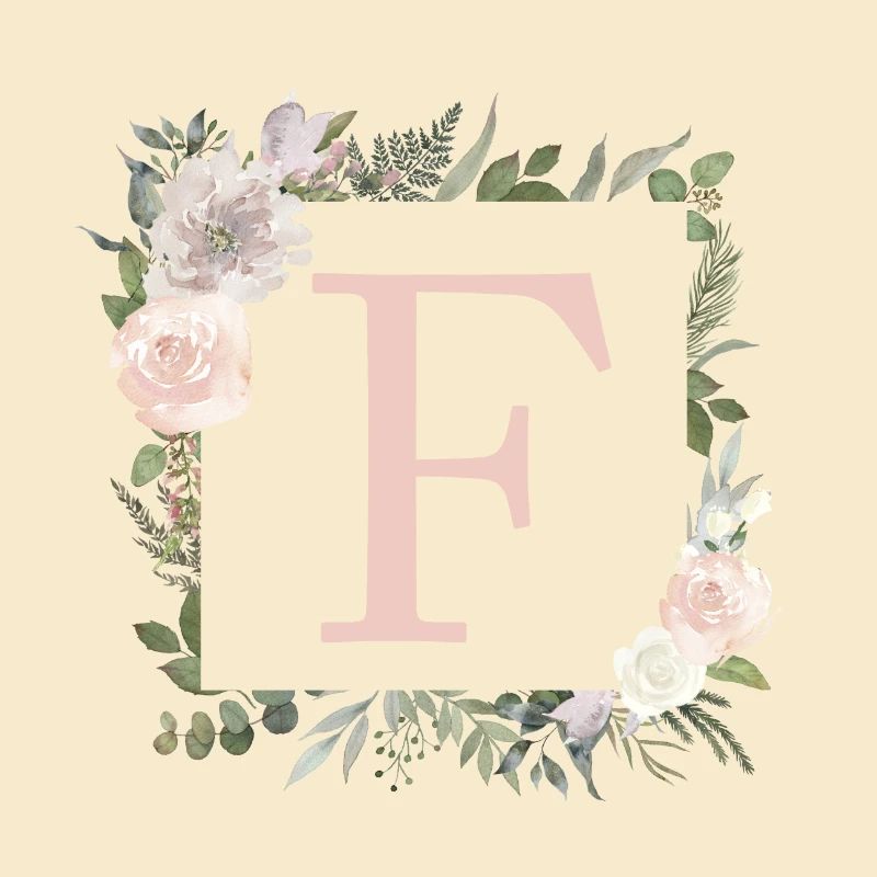 F Monogramme Eucalyptus Boho
