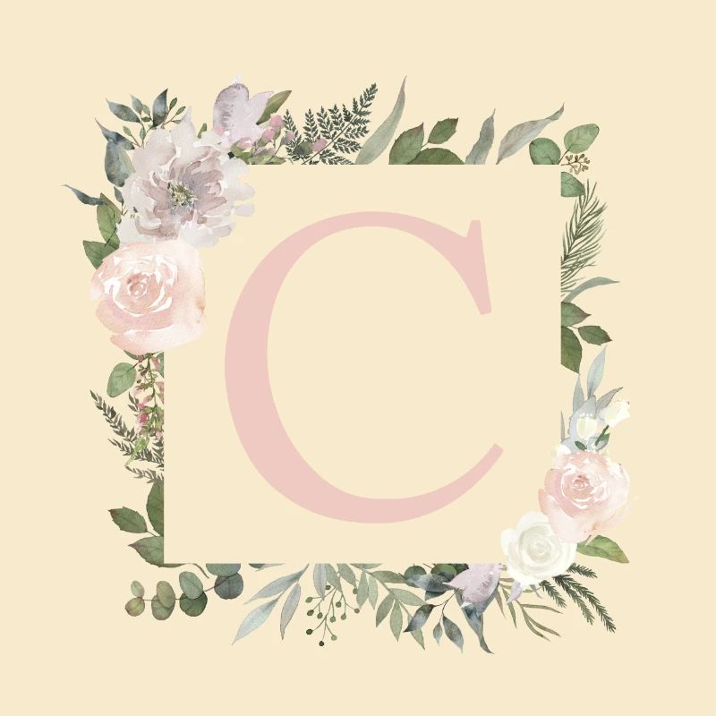 C Monogramme Eucalyptus Boho